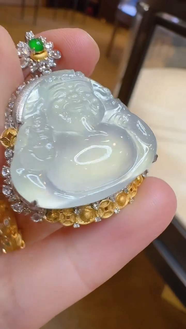 【闪购商品】翡翠吊坠(不含链)18K金镶嵌多样性团购发一件