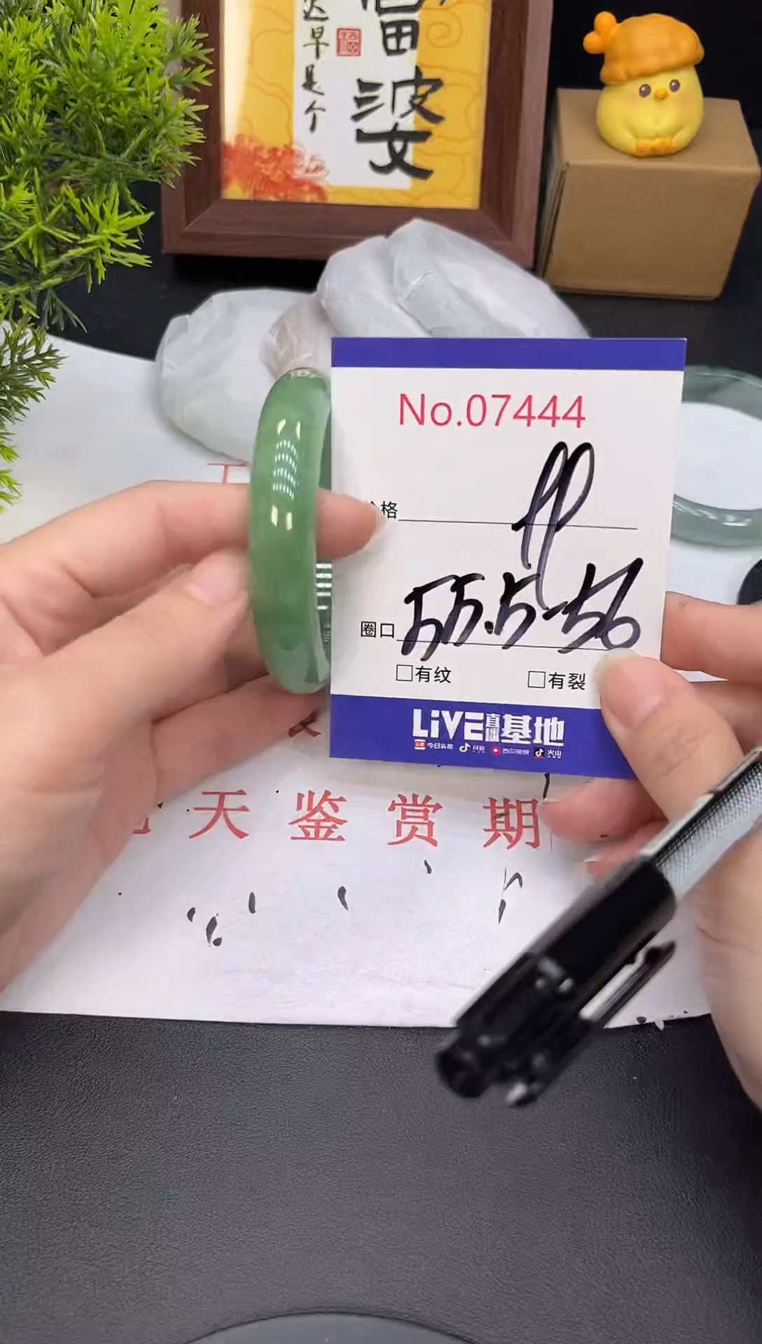 未镶嵌手镯翡翠7444