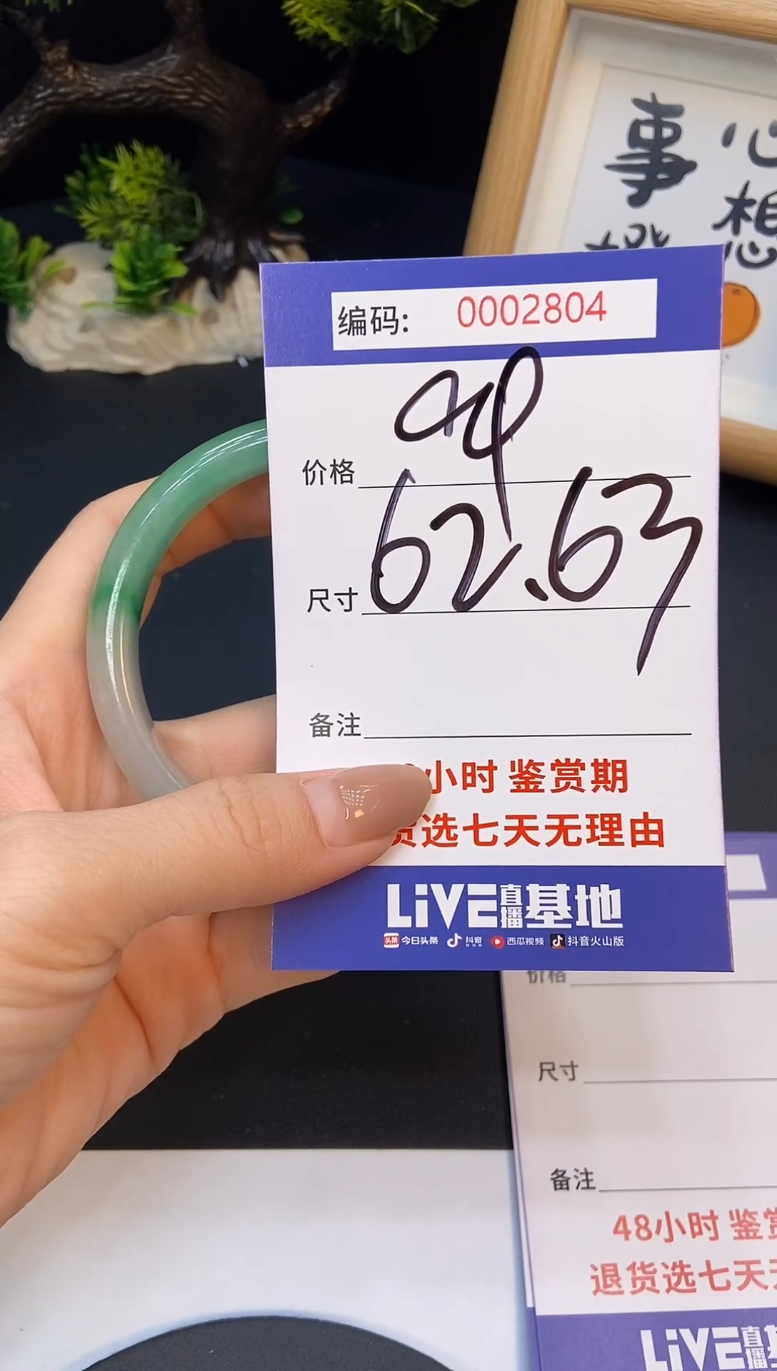 未镶嵌手镯翡翠0002803