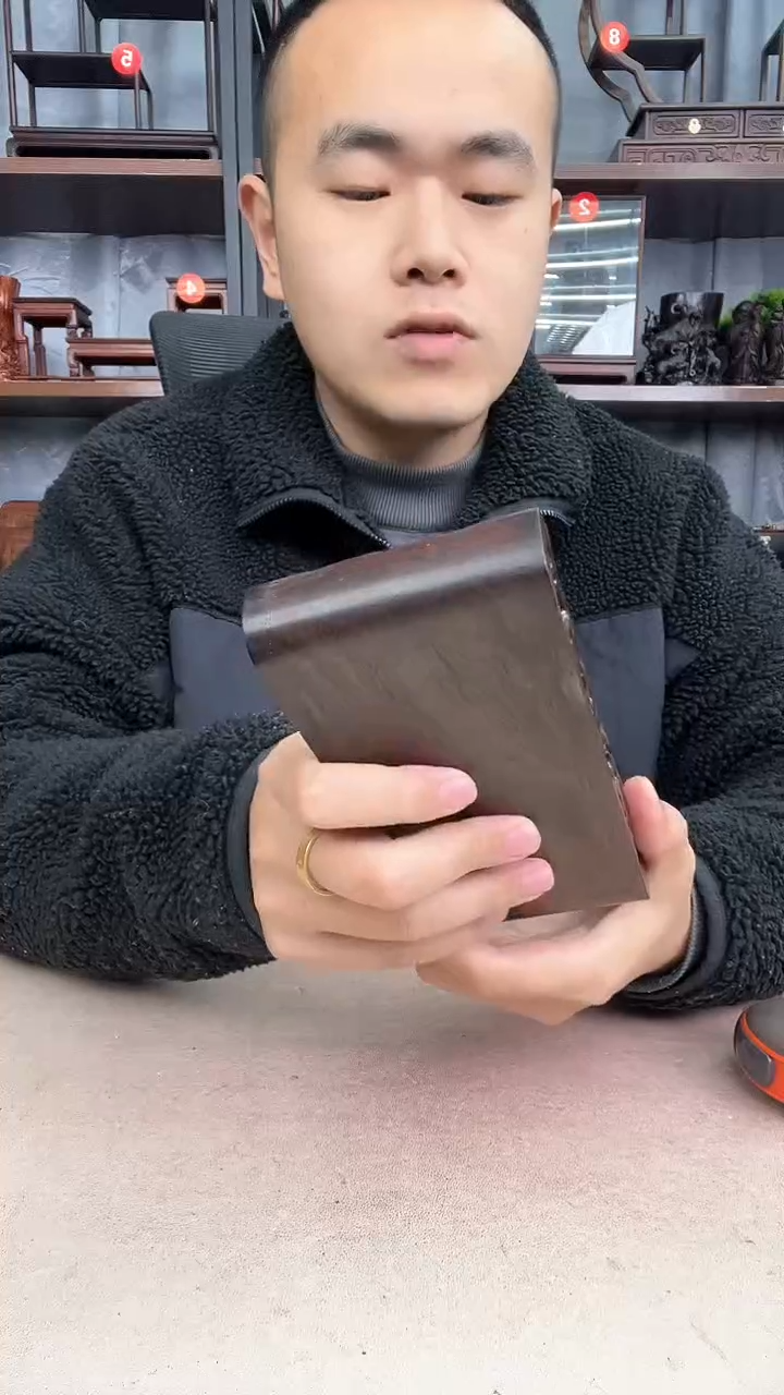 【闪购商品】乌木类端景台1220小李红木工艺品