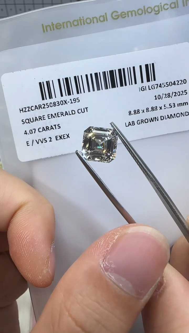 裸石实验室培育钻石4.07ct
