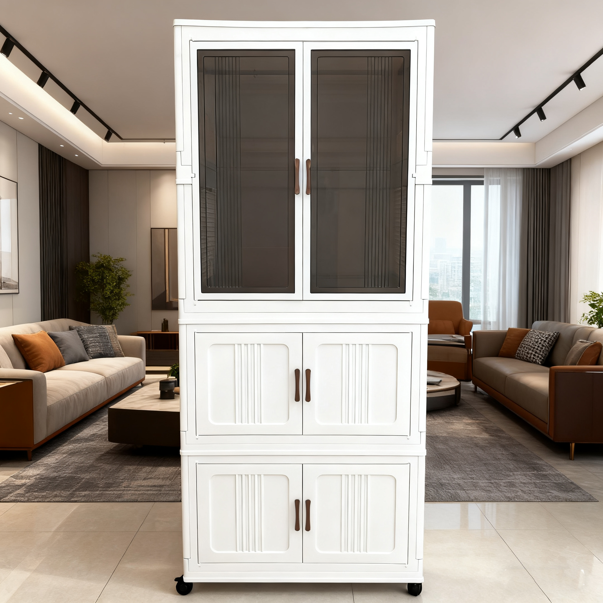 【顺丰】【巨深能装能挂】巨深59CM大容量折叠挂衣收纳柜衣柜加深橱柜