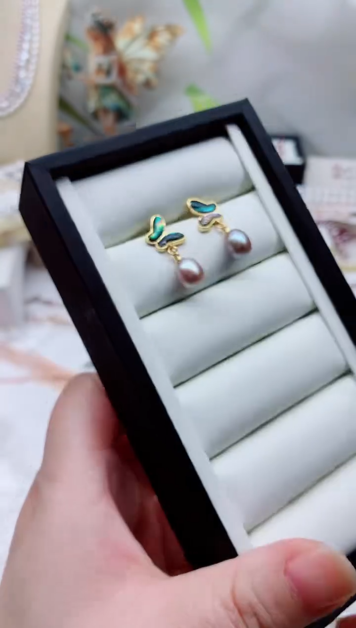 未镶嵌耳饰淡水珍珠多样性发其一【非无瑕】