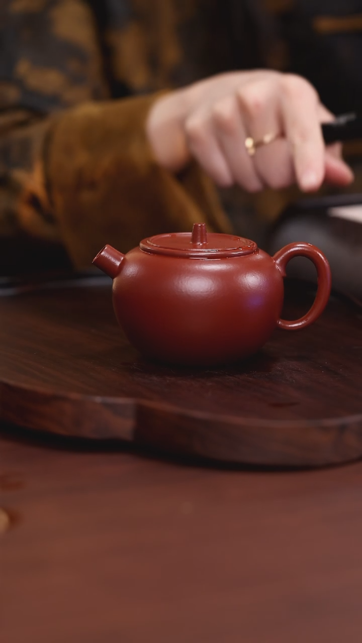 【闪购商品】紫砂茶壶大红袍 苹果 190cc