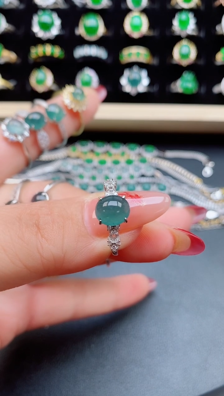 【闪购商品】翡翠戒指银S925镶嵌508050