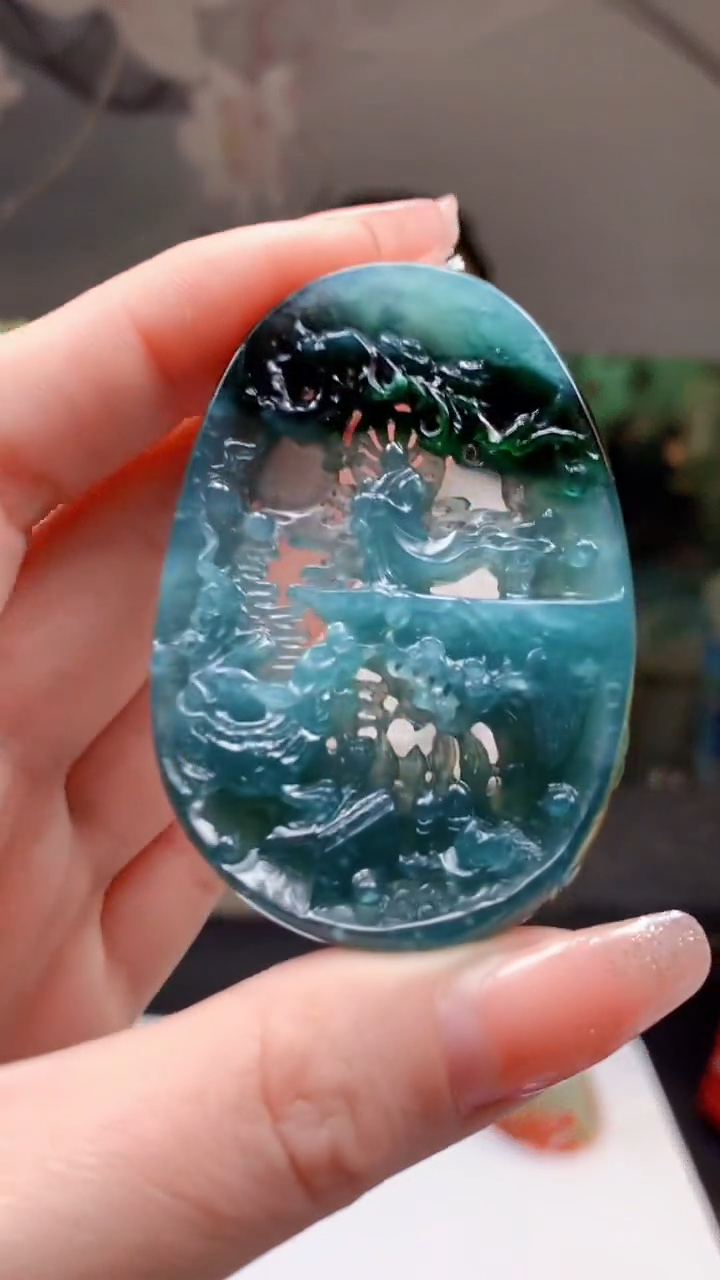 【闪购商品】定制翡翠未镶嵌1044ry-毛货挂件17