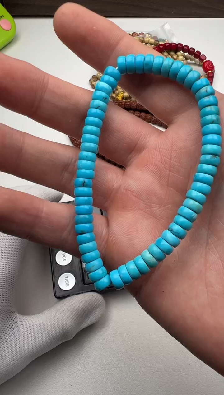 未镶嵌绿松石手链哈*米绿松石手串