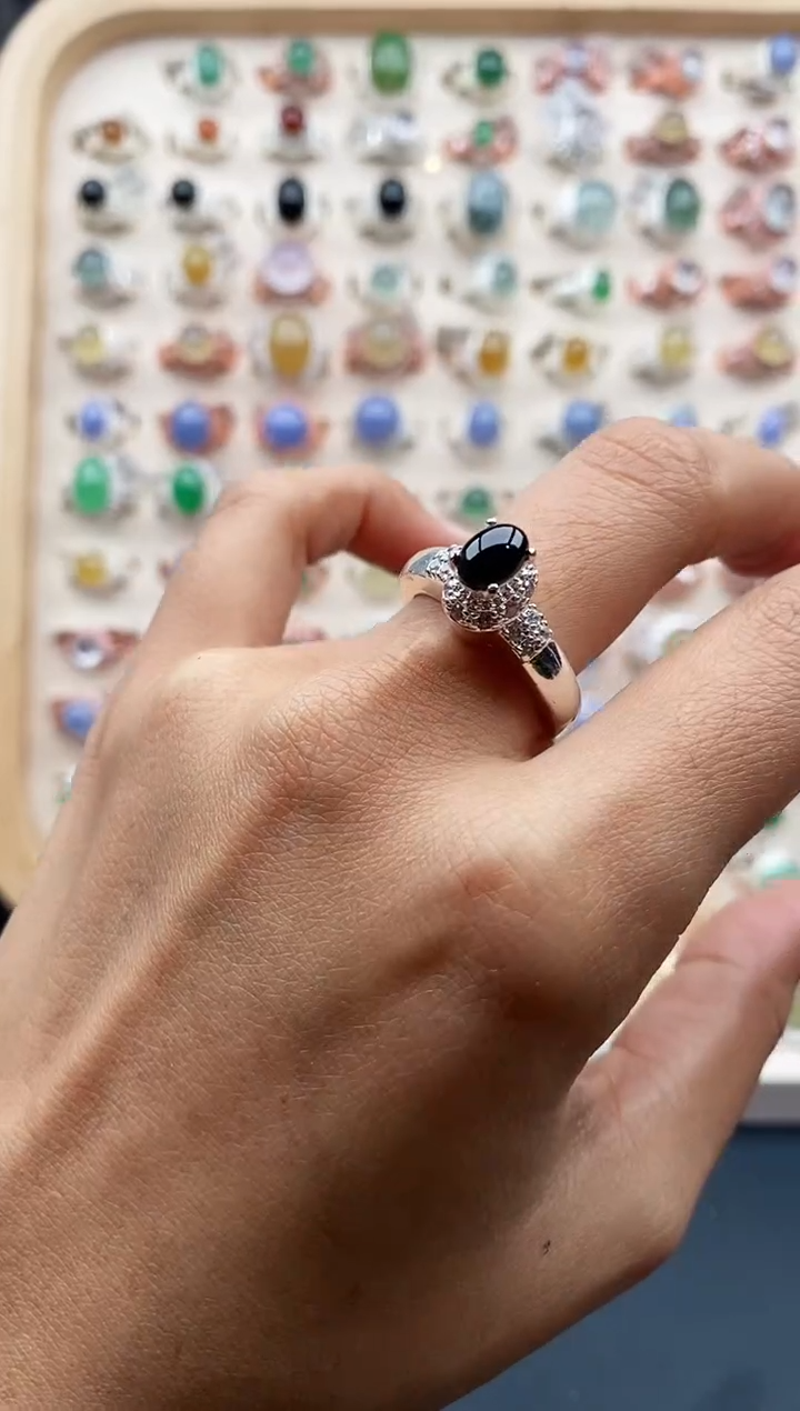 【闪购商品】翡翠戒指未镶嵌缅甸天然A货翡翠333  10+7