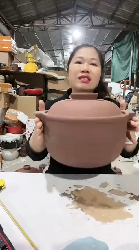 陶瑕疵6.5原陶锅带盖