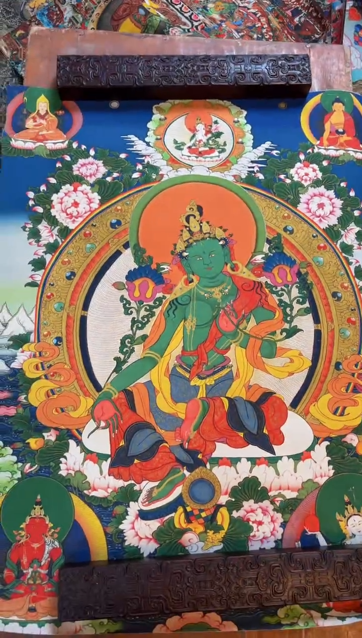 装裱画精品手绘唐卡链接--A