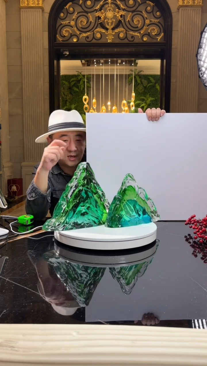 【闪购商品】摆件AJ03369+AJ03370绿色山一组