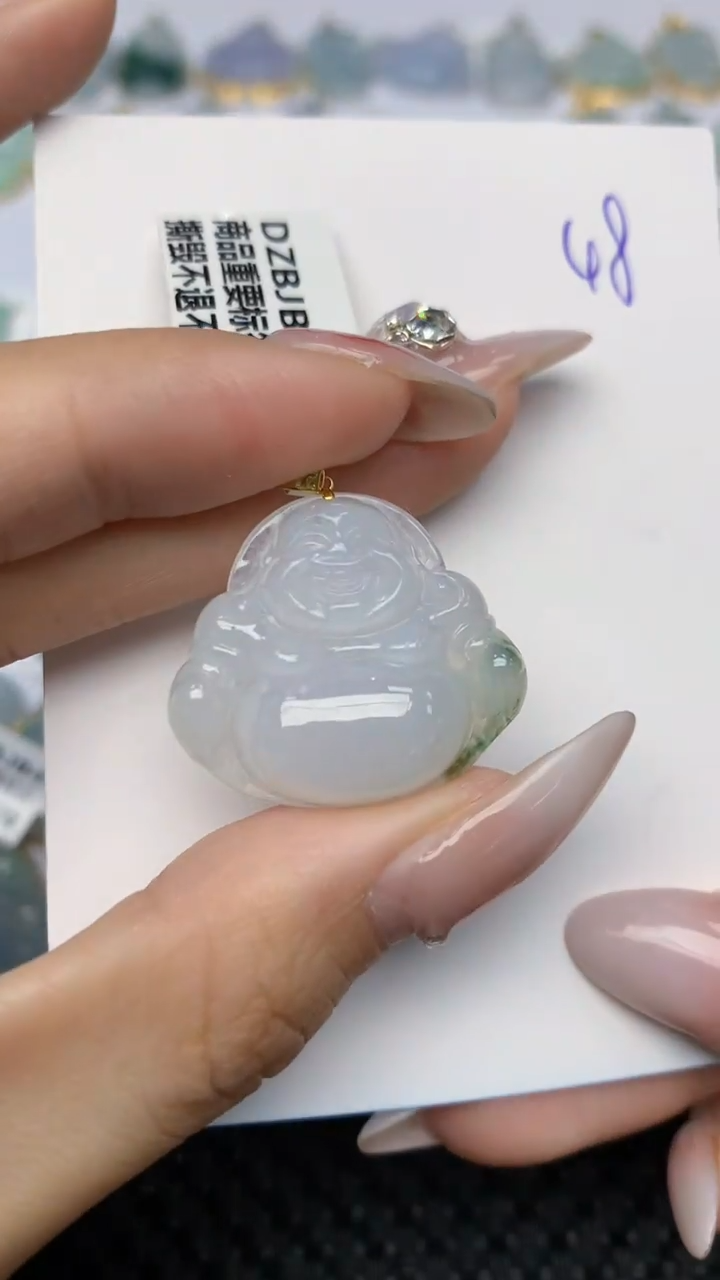 【闪购商品】翡翠颈饰18K金镶嵌 天然翡翠A货