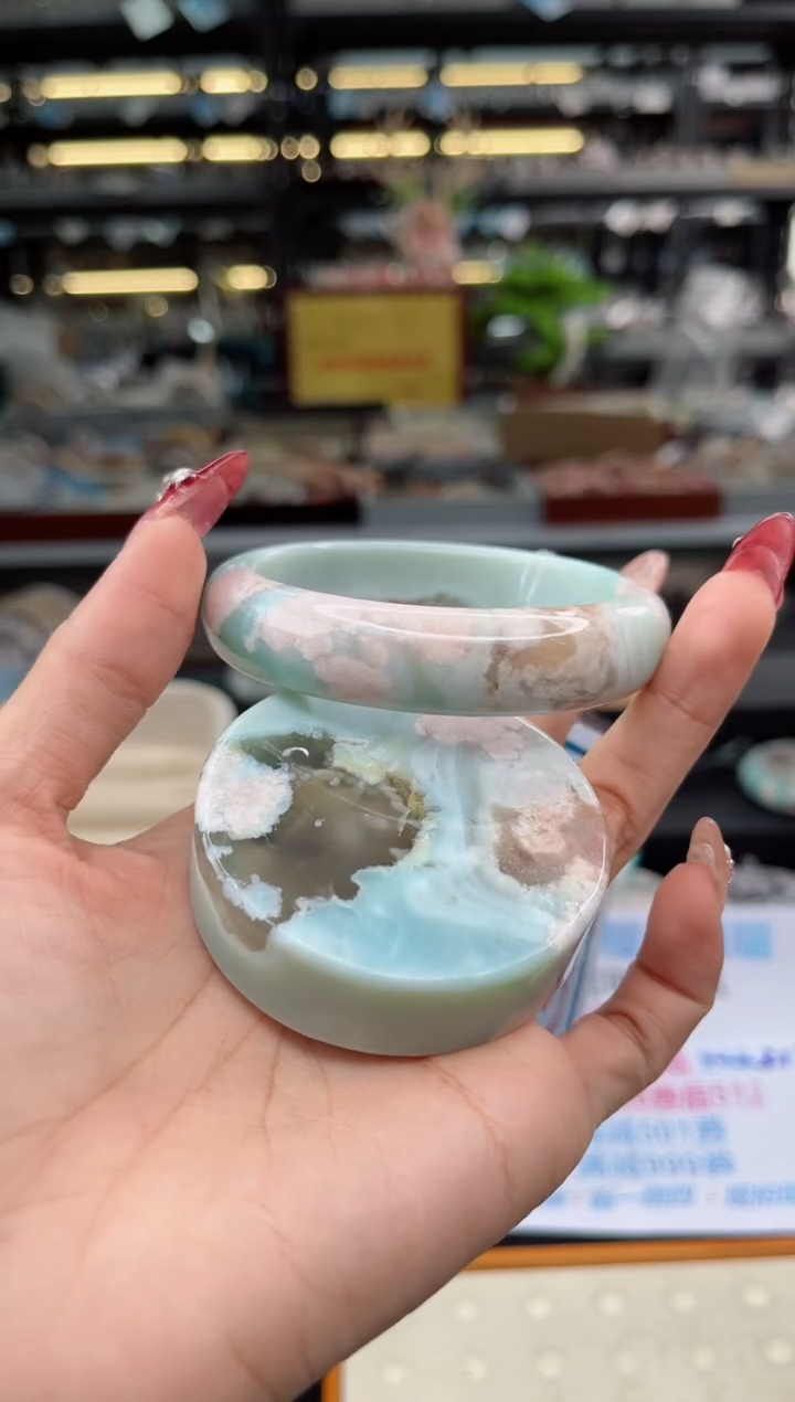 【闪购商品】石英质玉手镯未镶嵌58圈口（赠品镯心）6S837