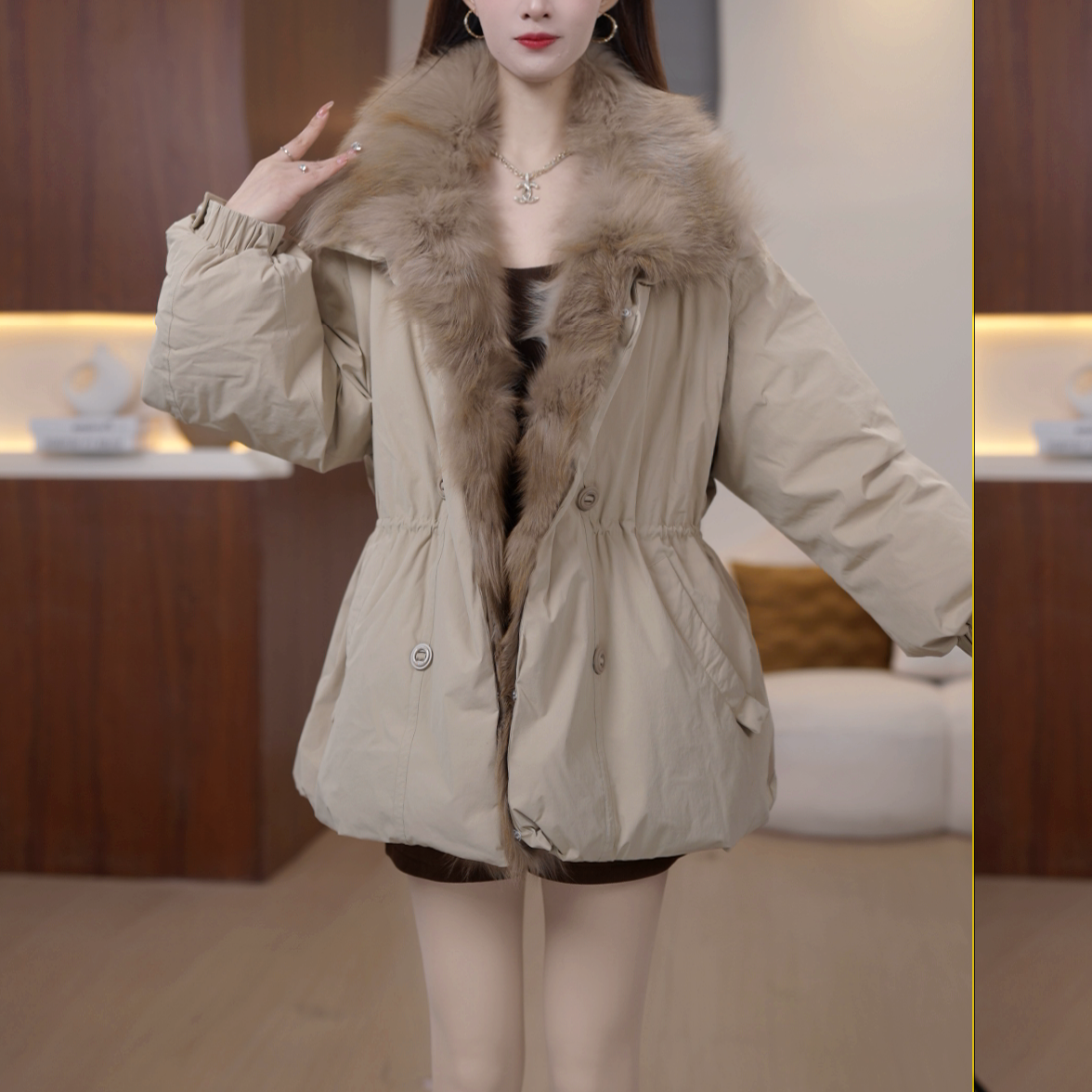 2025常规款宽松型冬季加厚毛毛外套网红-测0101-2小雪