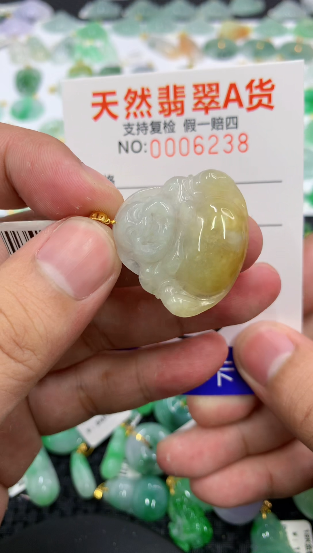 翡翠18K金镶嵌颈饰11111111111