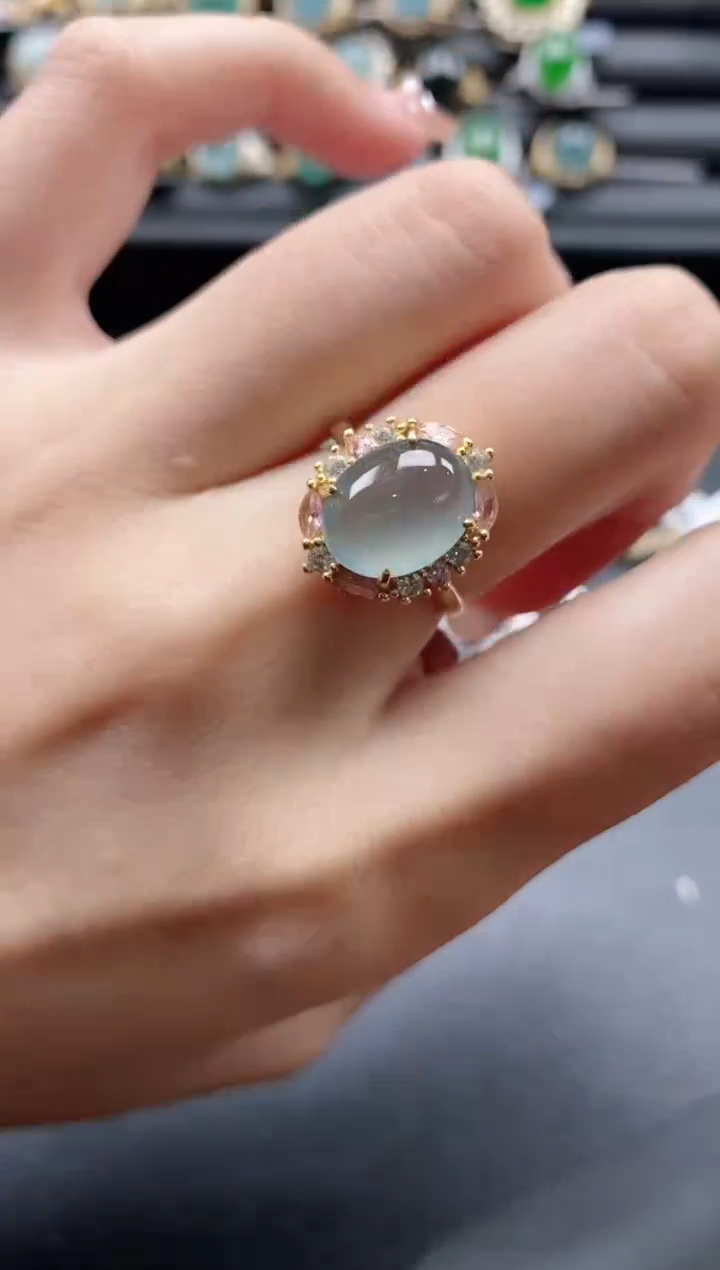 【闪购商品】翡翠戒指银S925镶嵌1111