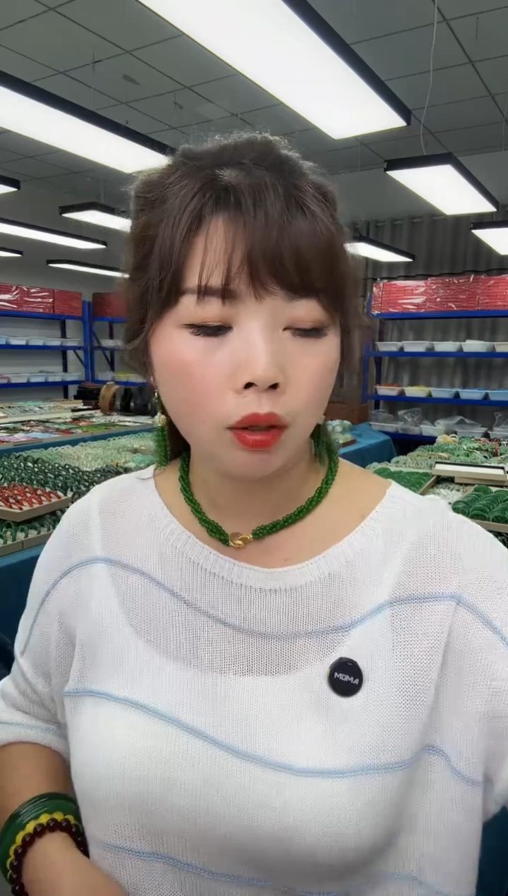 设计款12毫米阳绿项链