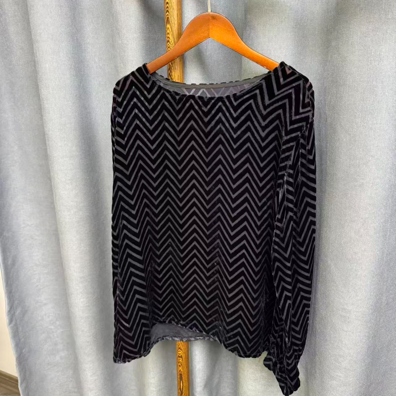 2026春季新款简约百搭桑蚕丝丝绒长袖上衣女A027