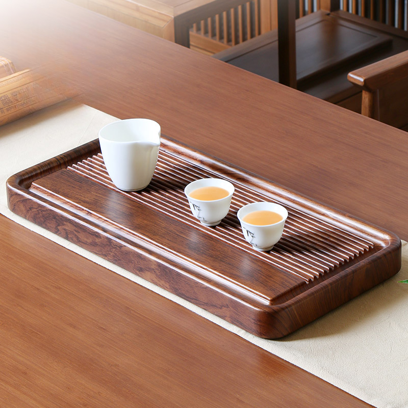 水福台-66*30*4cm实木干湿两用茶盘