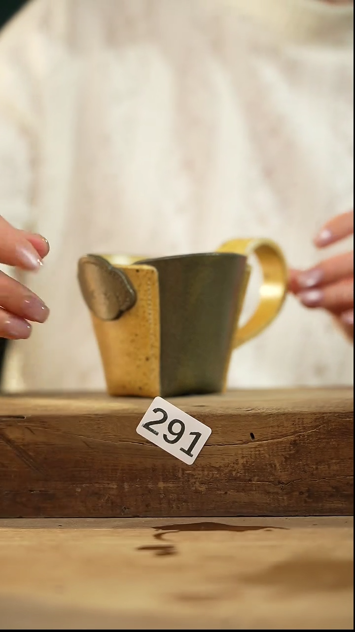 【闪购商品】瓷片新品！设计师款泥片成型咖啡杯 缓慢生长