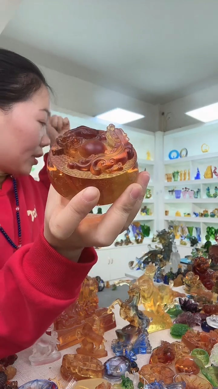 手工艺品琉璃双龙