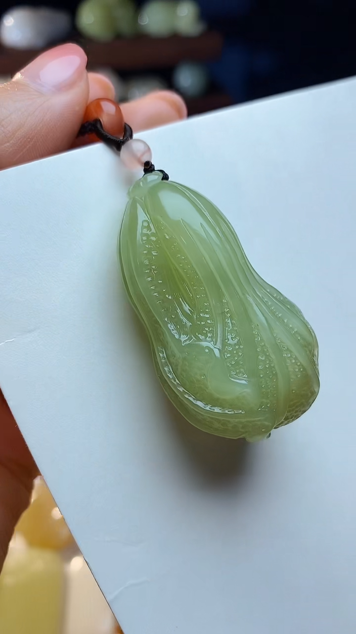【闪购商品】和田玉颈饰未镶嵌黄口白菜