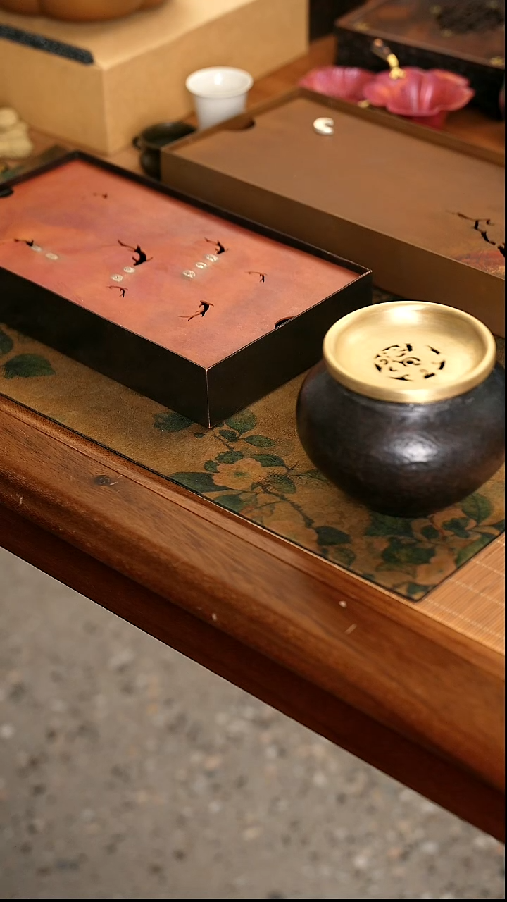 铜小茶缸紫铜建水1只