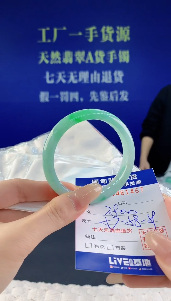 【闪购商品】翡翠手镯未镶嵌天然A货翡翠67