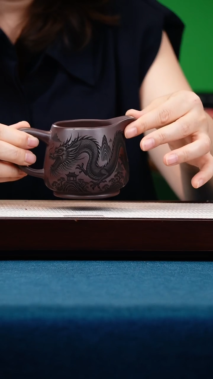 茶壶紫砂古乌泥公道杯