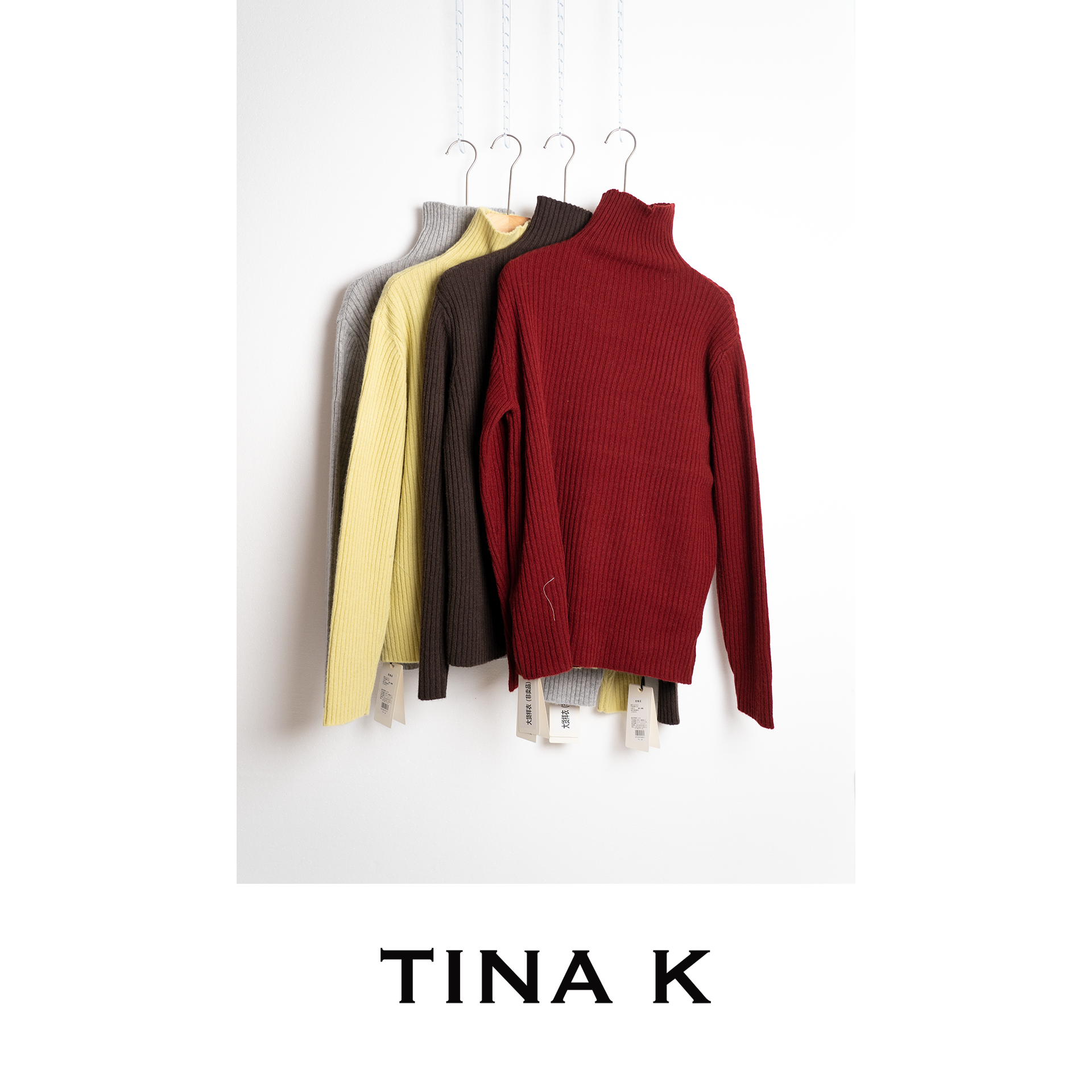 TinaK女士长袖针织时尚百搭毛衣MY225574