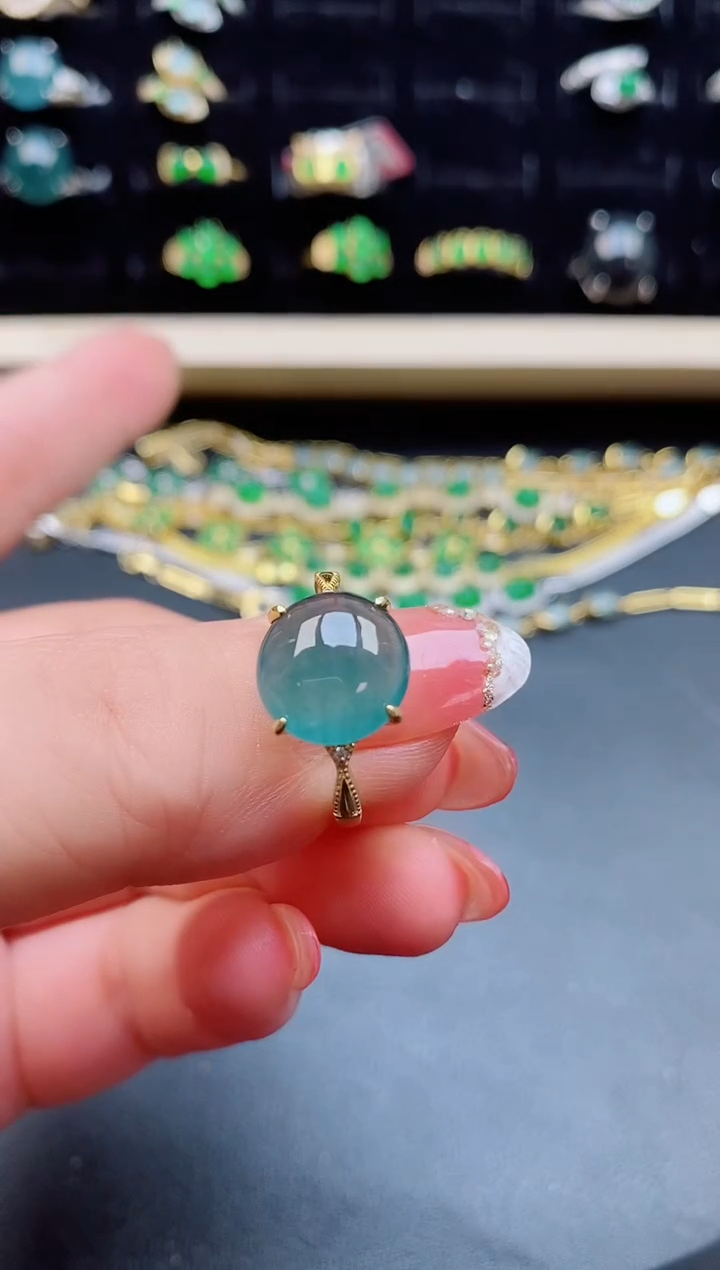 【闪购商品】翡翠戒指银S925镶嵌50850