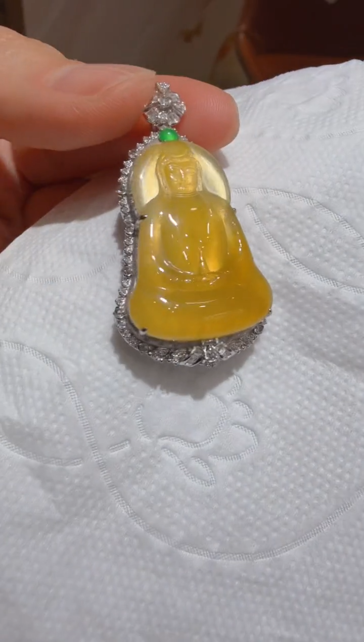 吊坠(不含链)18K金镶嵌翡翠多样性团购发一件