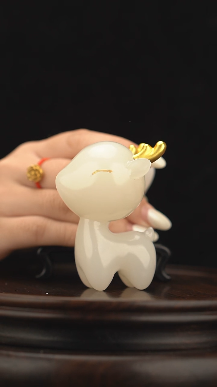 玉【一鹿有你】天然玉石摆件