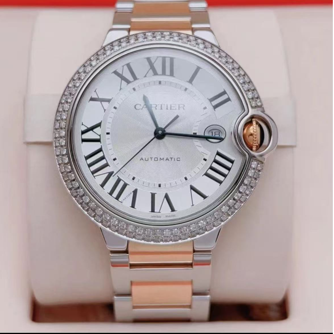 99新 Cartier/卡地亚 卡地亚蓝气球W69009Z3间金后钻42机械 男款 