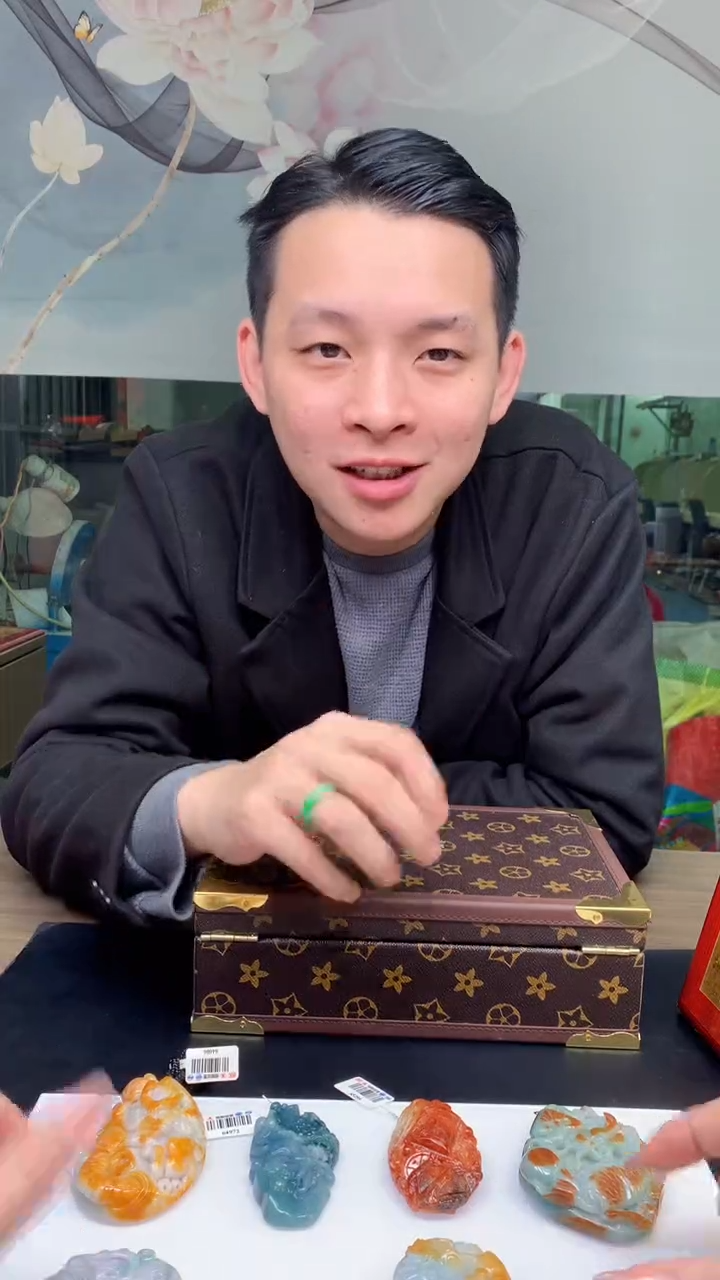 【闪购商品】定制翡翠未镶嵌1044ry-毛货挂件7