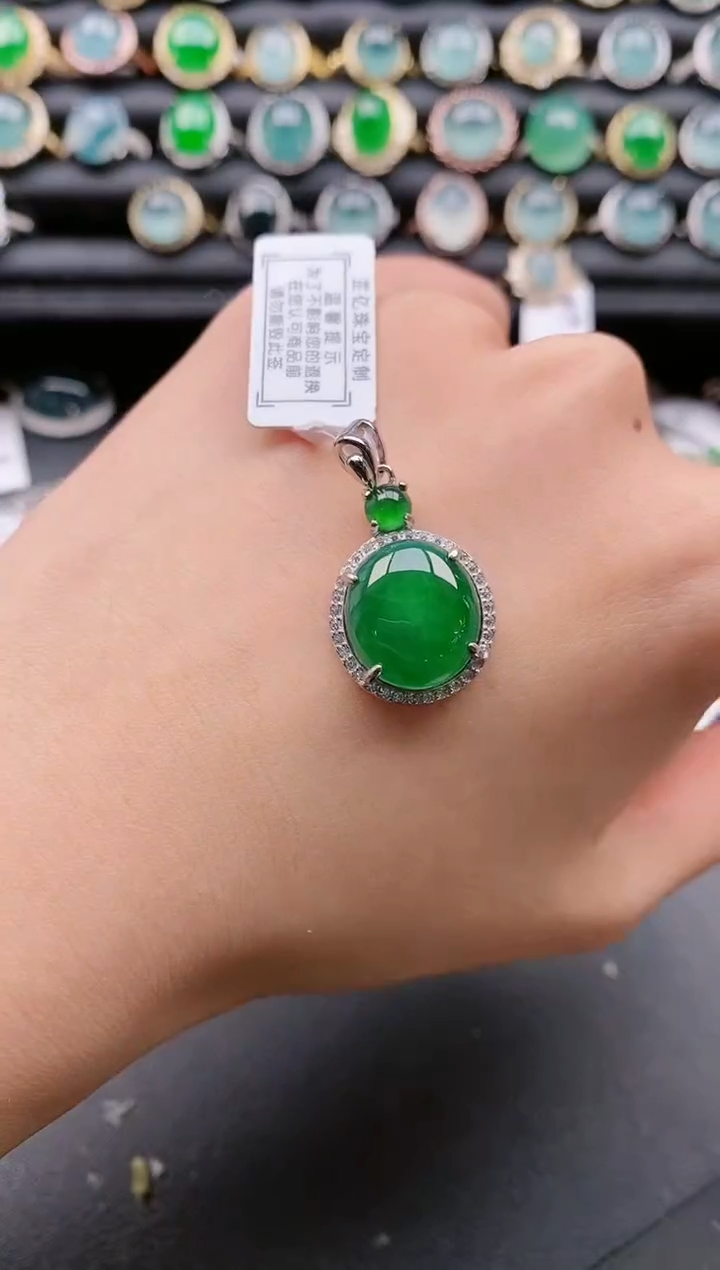【闪购商品】翡翠戒指银S925镶嵌1111111