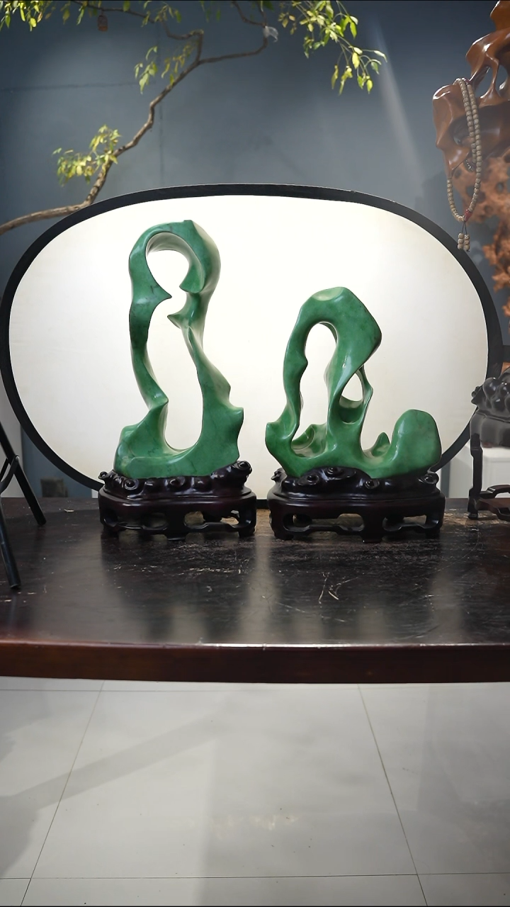 K***子书桌花架茶几摆件——非洲翠