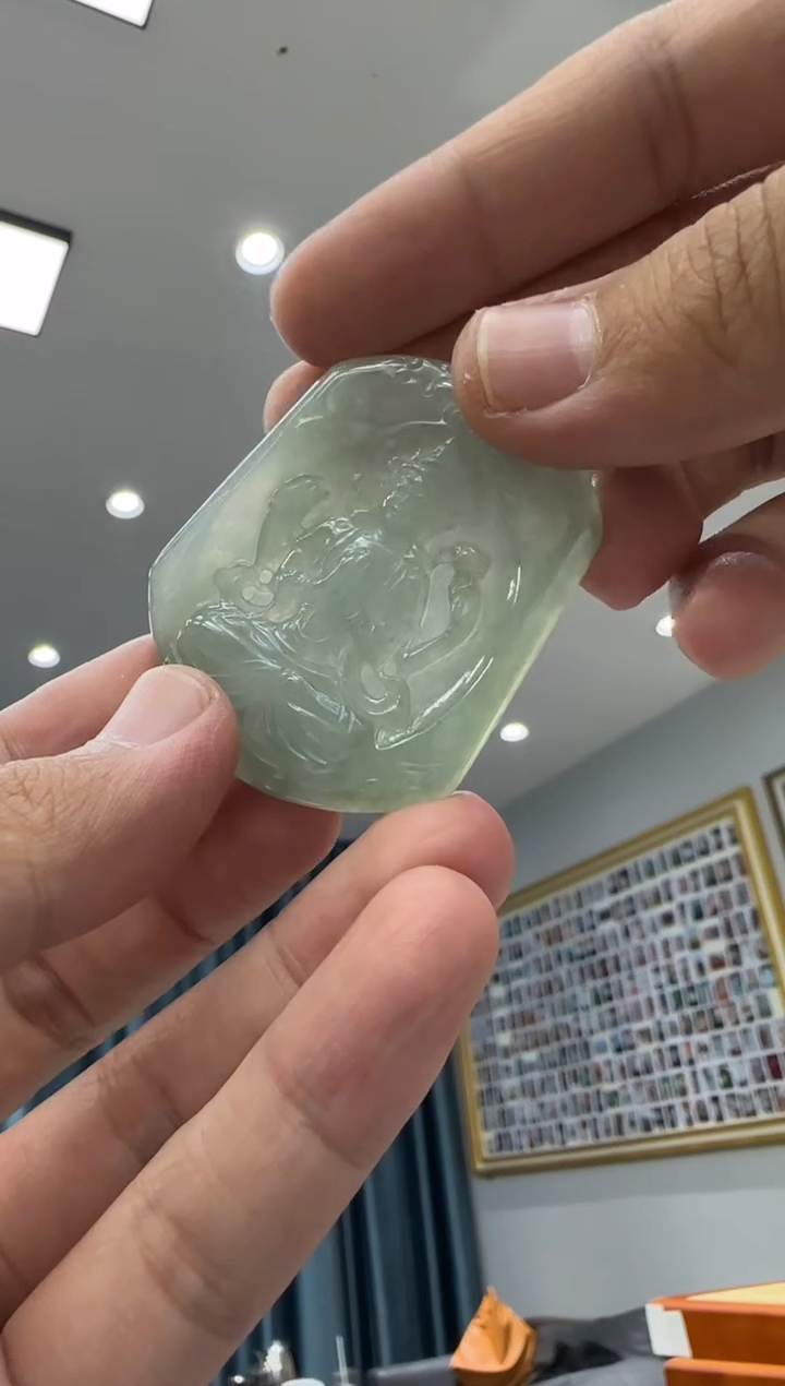 颈饰未镶嵌翡翠天然翡翠A货孤品一件
