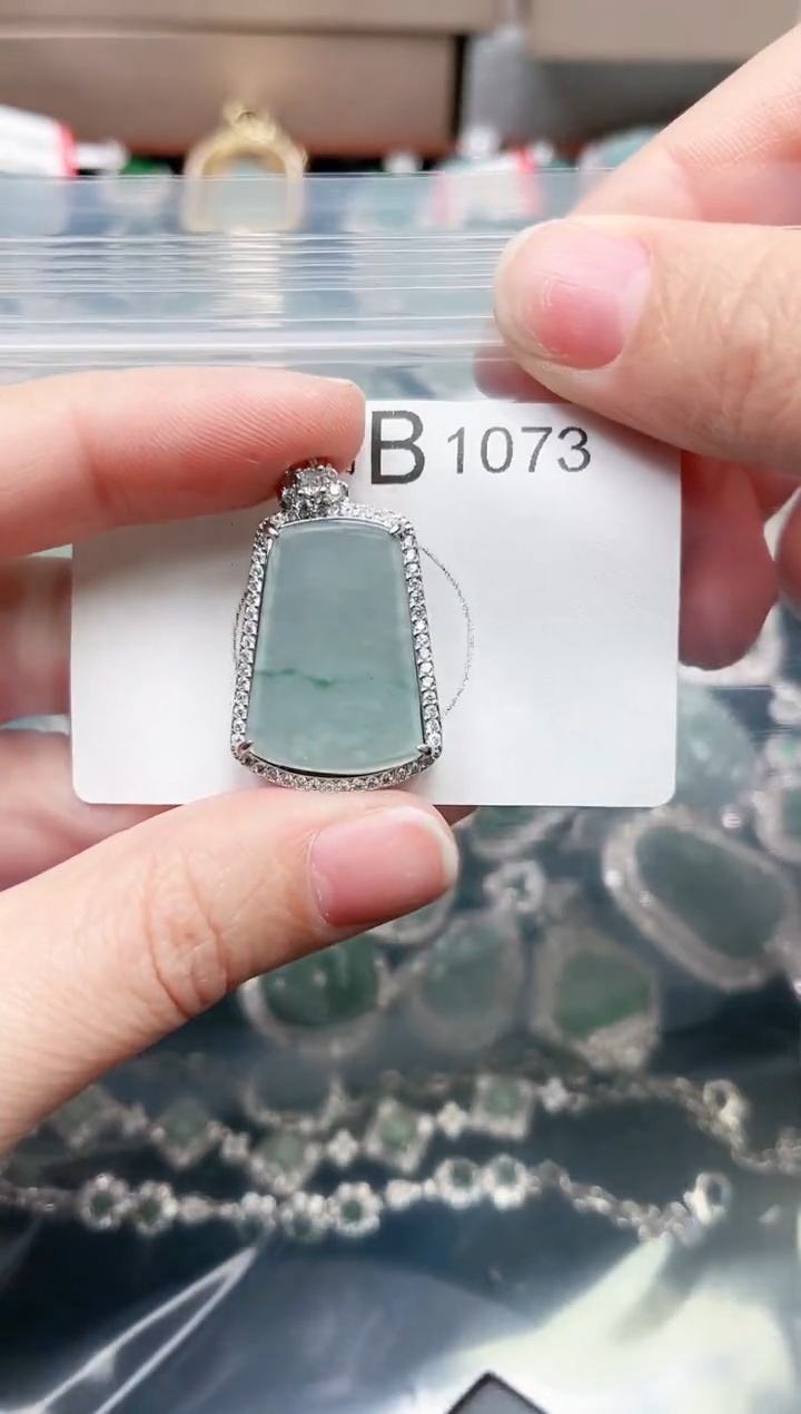 【闪购商品】翡翠颈饰未镶嵌1073赠皮绳