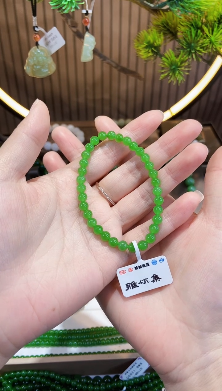 未镶嵌手链和田玉G1299颜色微差