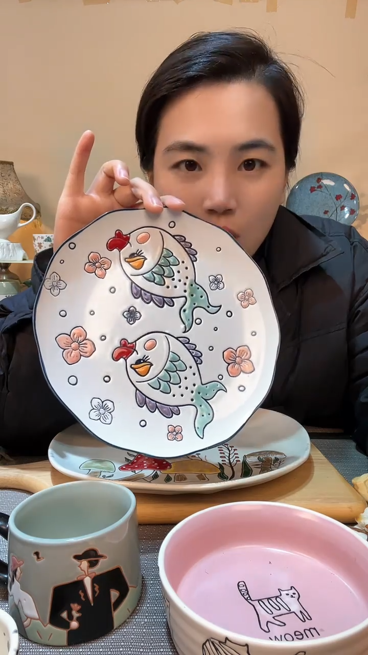 【闪购商品】瓷片瑕疵款 8.5英寸盘 介意勿拍