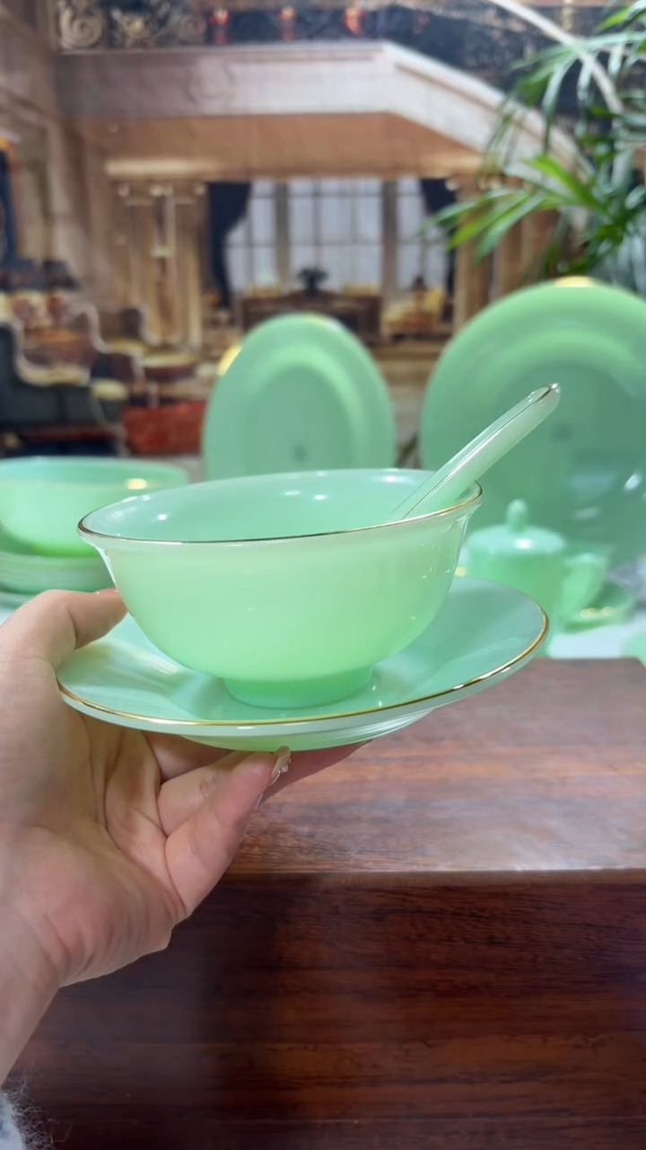 【闪购商品】...  玉瓷碗碟勺各6个    