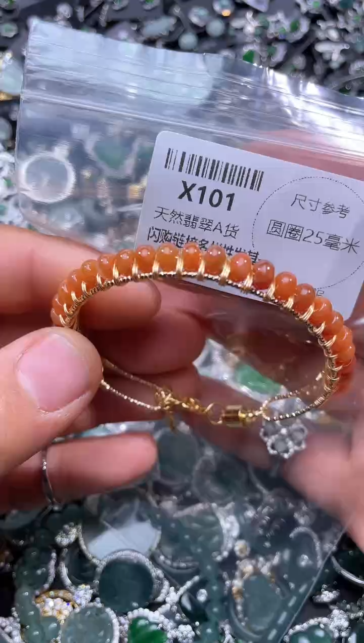 【闪购商品】翡翠颈饰未镶嵌X101半镯