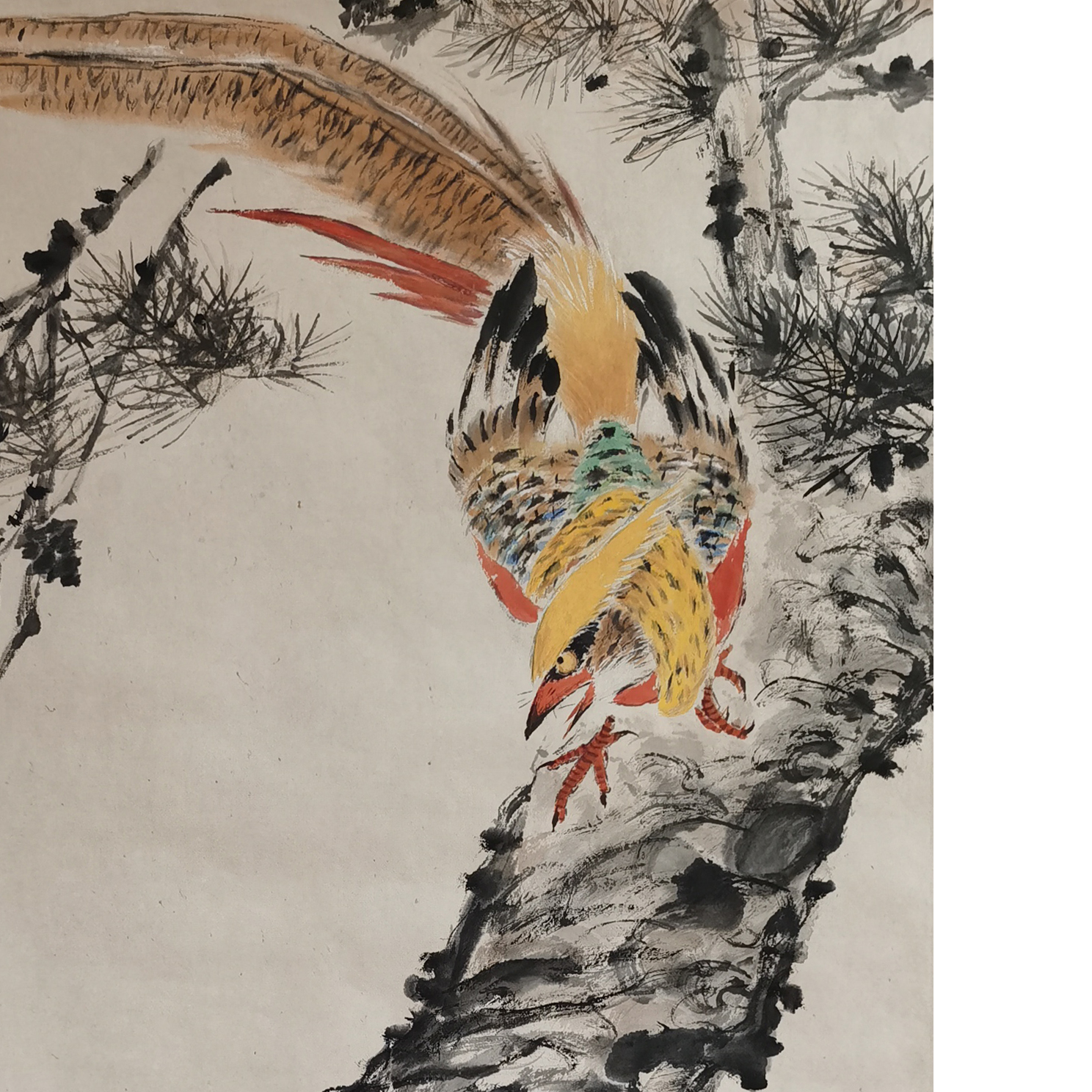 【辽拍】V250709-2-600《花鸟》（2.8平尺）纸本镜片 lj1212