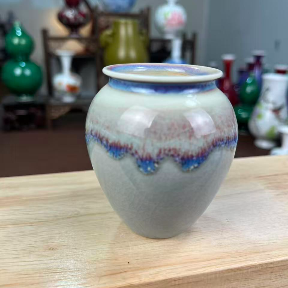 景德镇浅灰色手工水缸