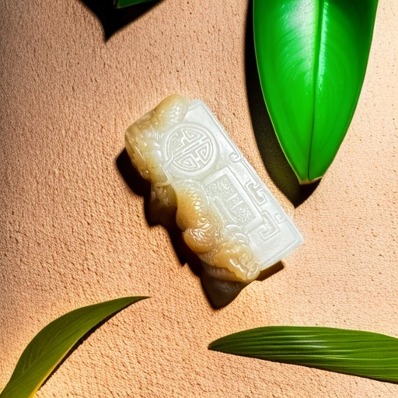 新疆且末金山和田玉白玉龙行天下吊坠男士手工仿古雕刻精雕巧雕