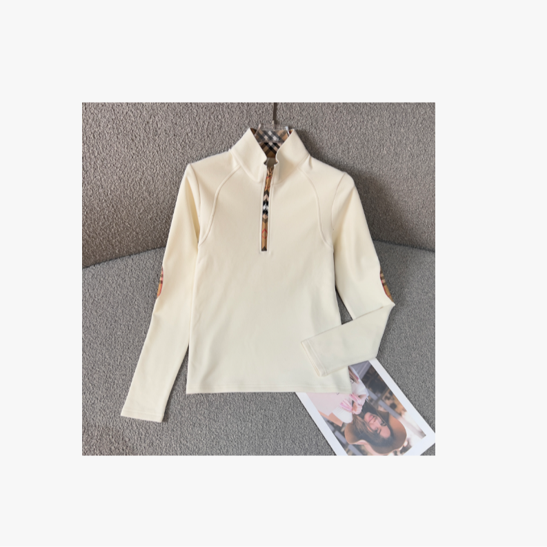 女绒衫韩版加厚德绒立领T恤高领半拉链休闲秋冬保暖打底衫DDS304