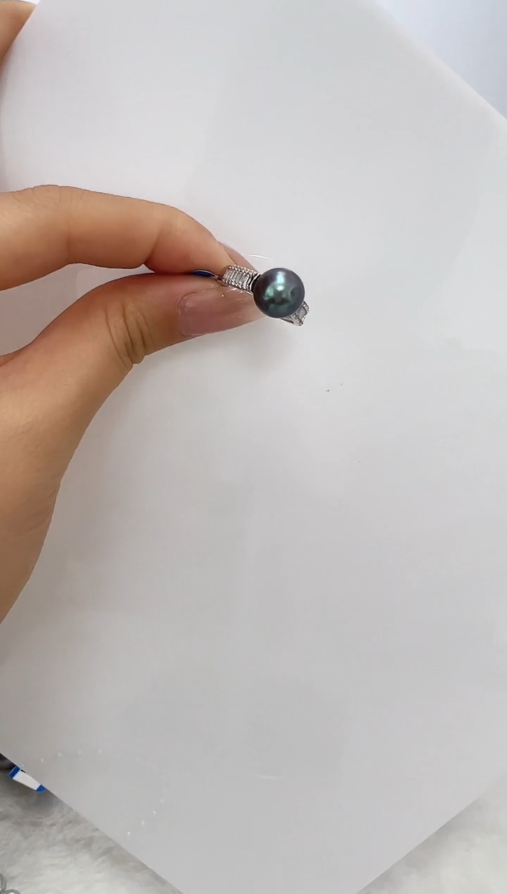 【闪购商品】海水珍珠DA银S925镶嵌戒指  V2670