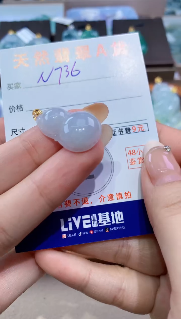 颈饰未镶嵌翡翠天然缅甸翡翠A货挂件 