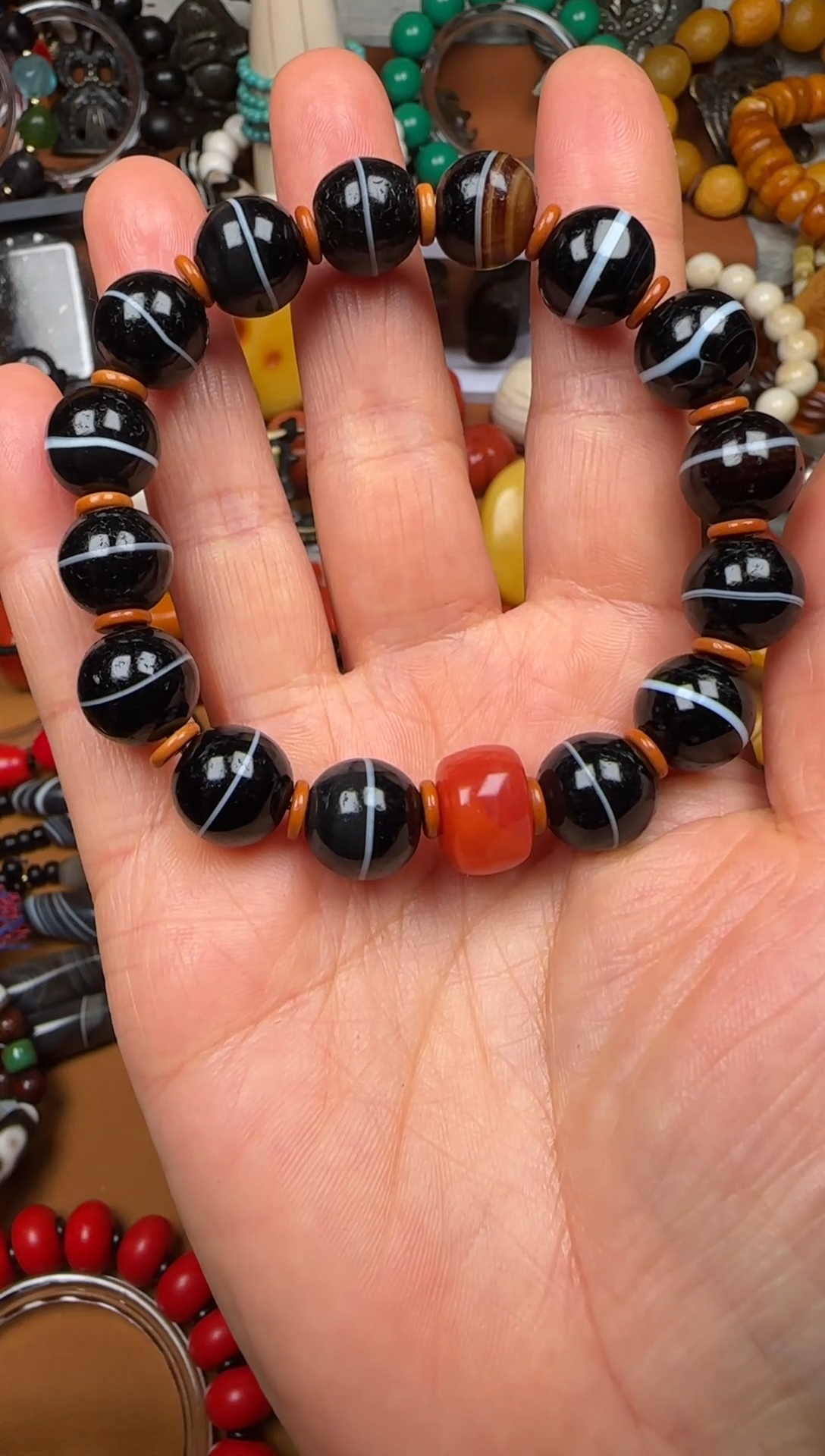 【闪购商品】石膏制品皮壳包浆油性自然磨损到位纯手工黑白分明